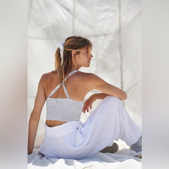 Free People Good Karma Crop Tank ICE GREY - Picture 6 of 7